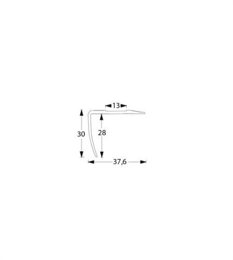 Billede af Trappeforkant 38x30mm MAT